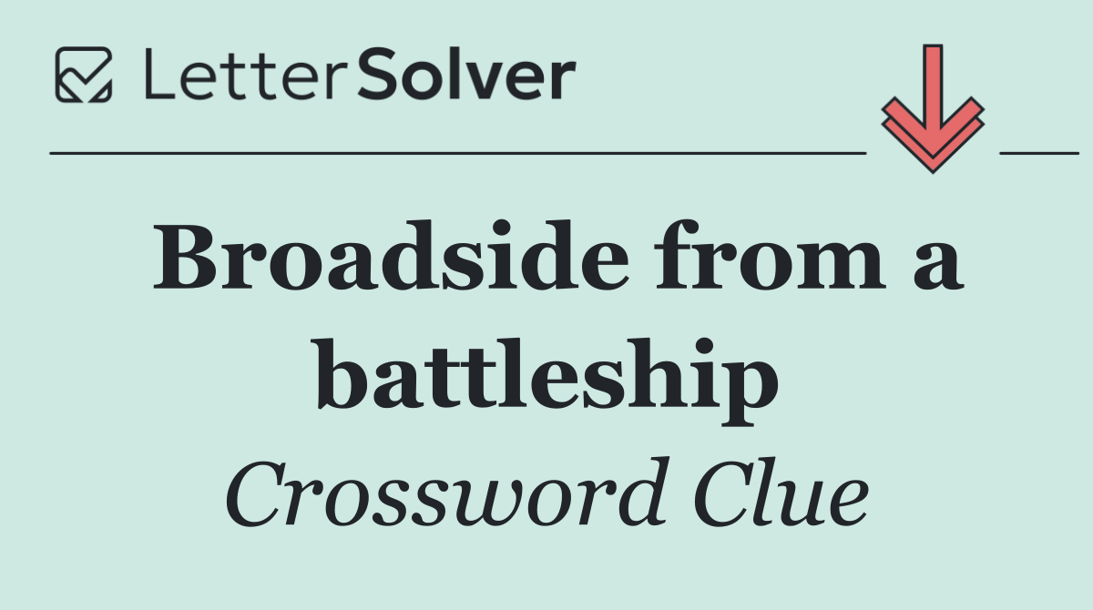 Broadside from a battleship