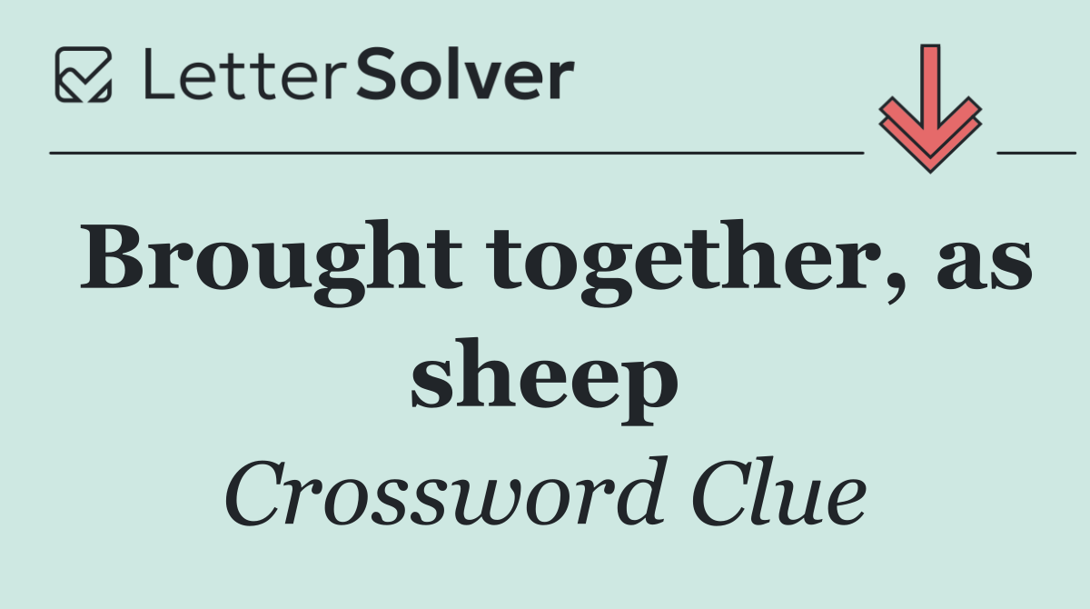 Brought together, as sheep