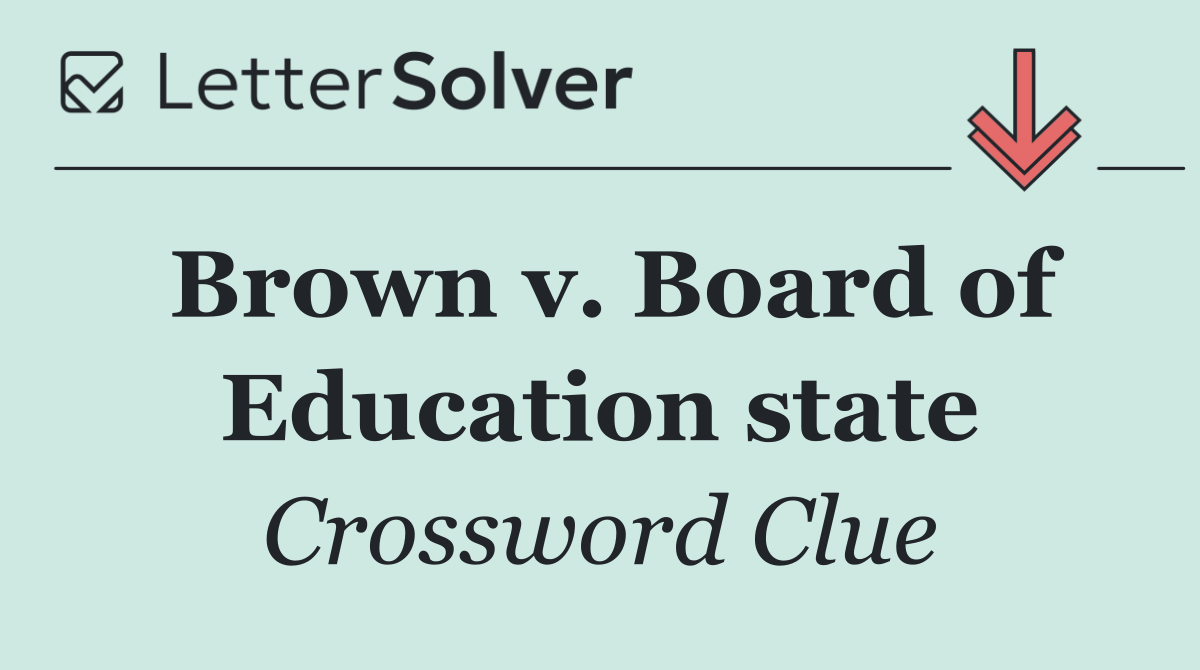 Brown v. Board of Education state