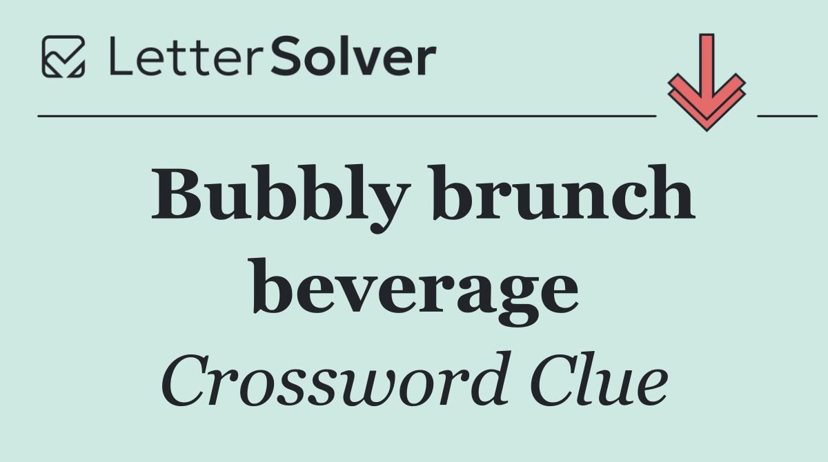Bubbly brunch beverage