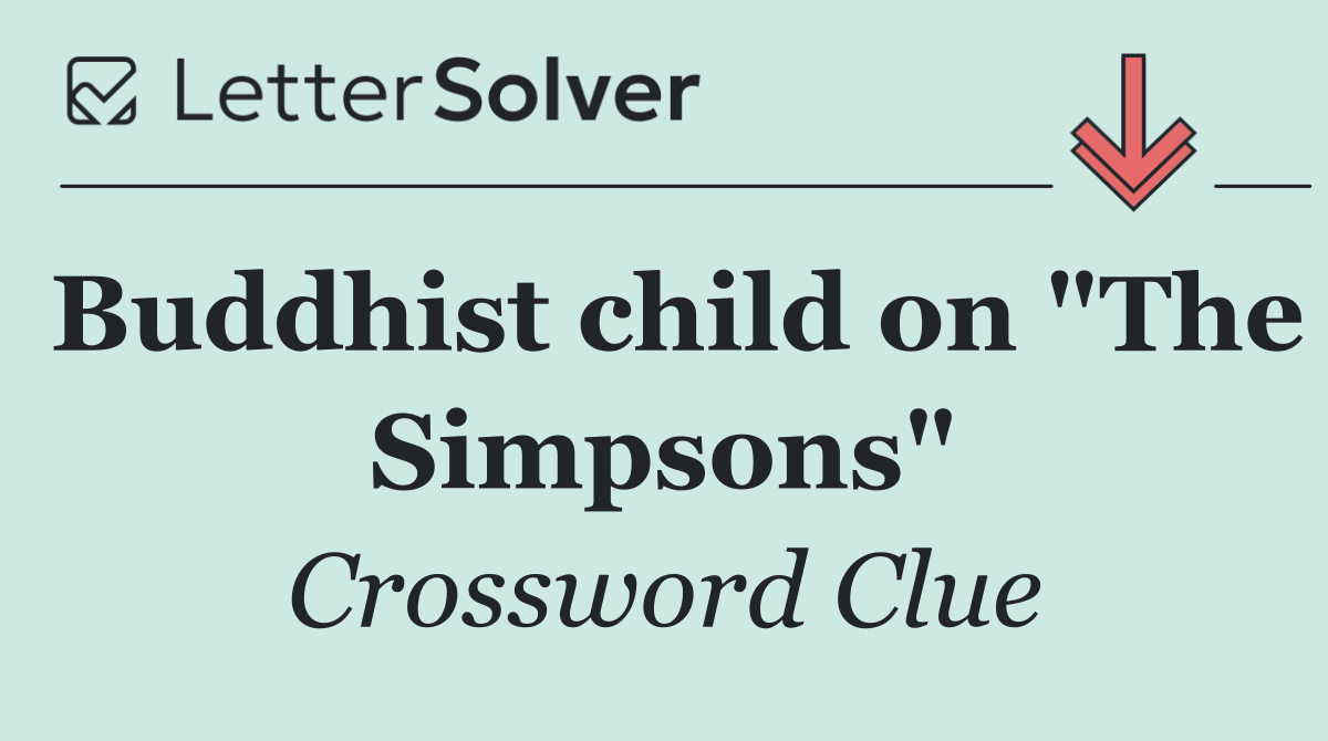 Buddhist child on "The Simpsons"