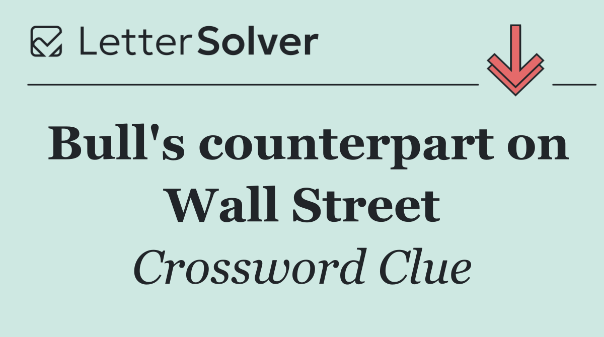 Bull's counterpart on Wall Street