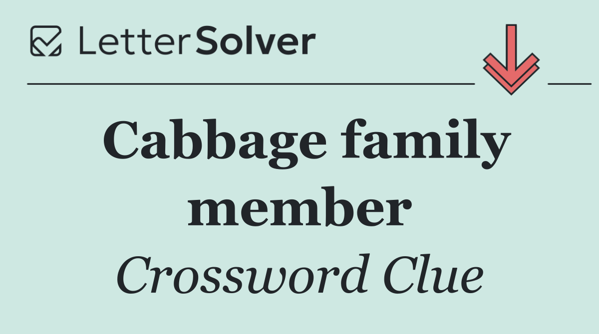 Cabbage family member