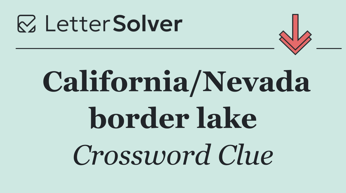 California/Nevada border lake