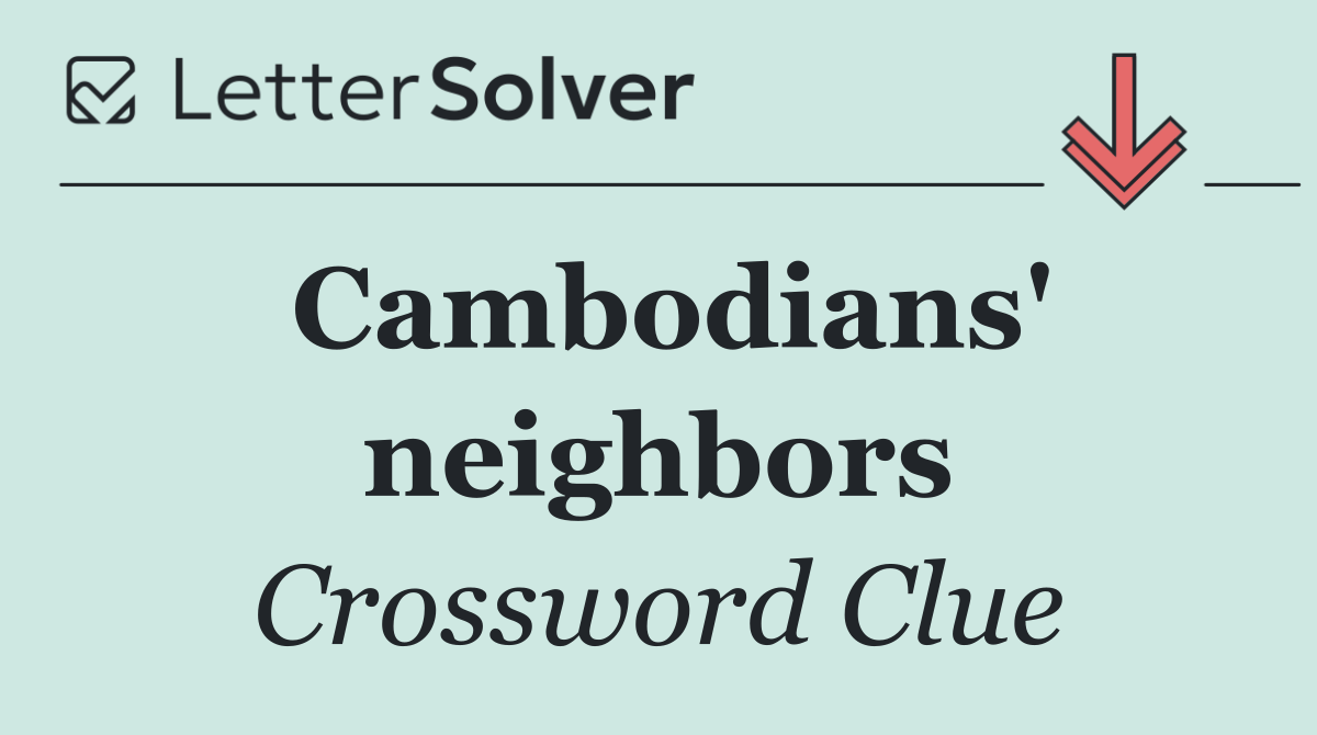 Cambodians' neighbors