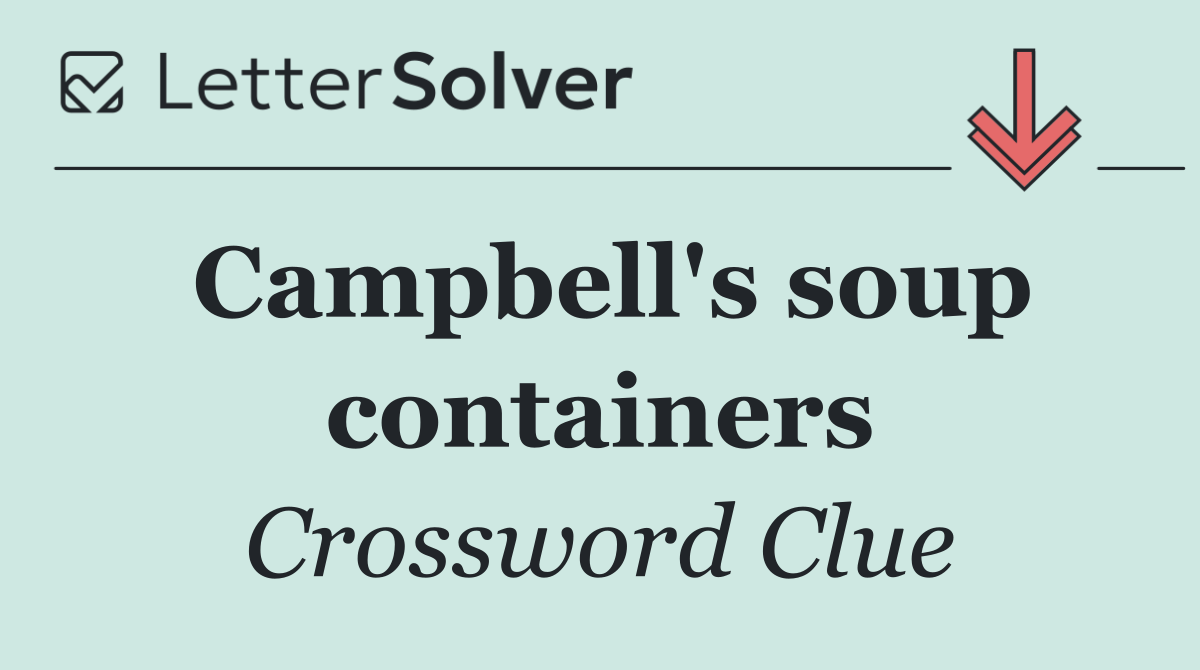 Campbell's soup containers