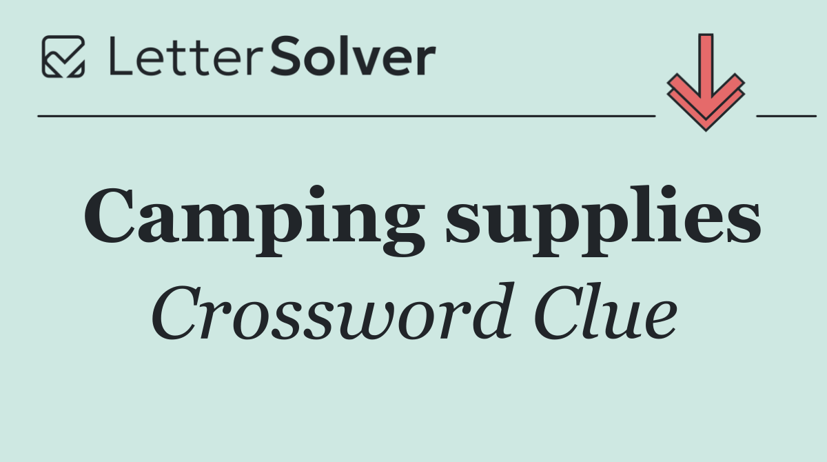 Camping supplies