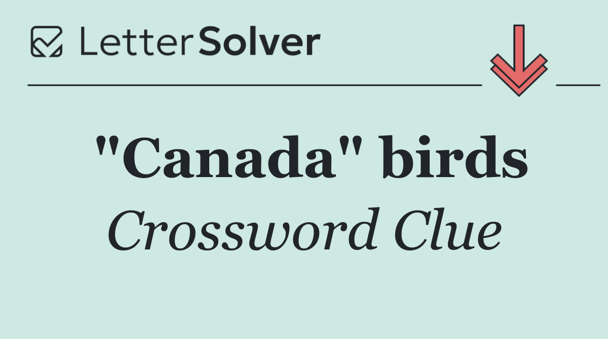 "Canada" birds