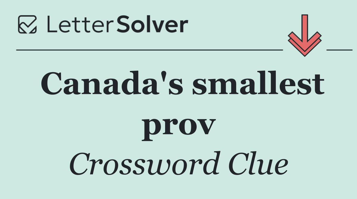 Canada's smallest prov