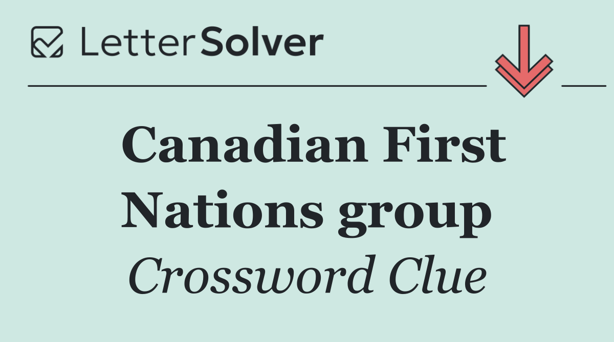 Canadian First Nations group