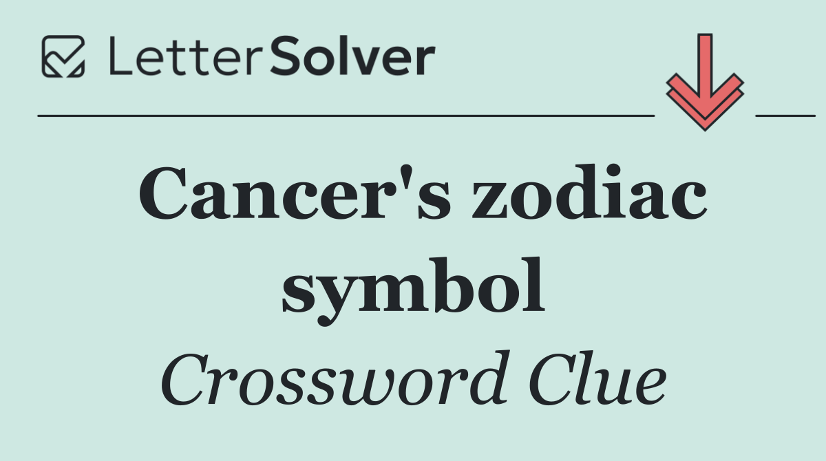 Cancer's zodiac symbol