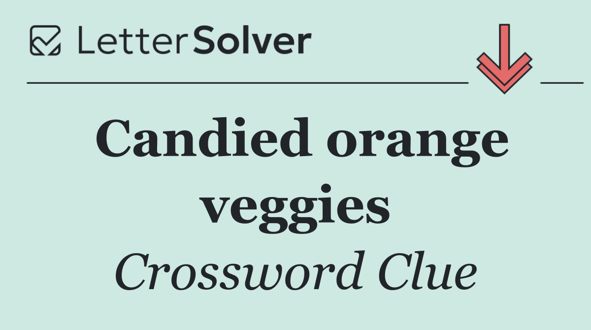 Candied orange veggies