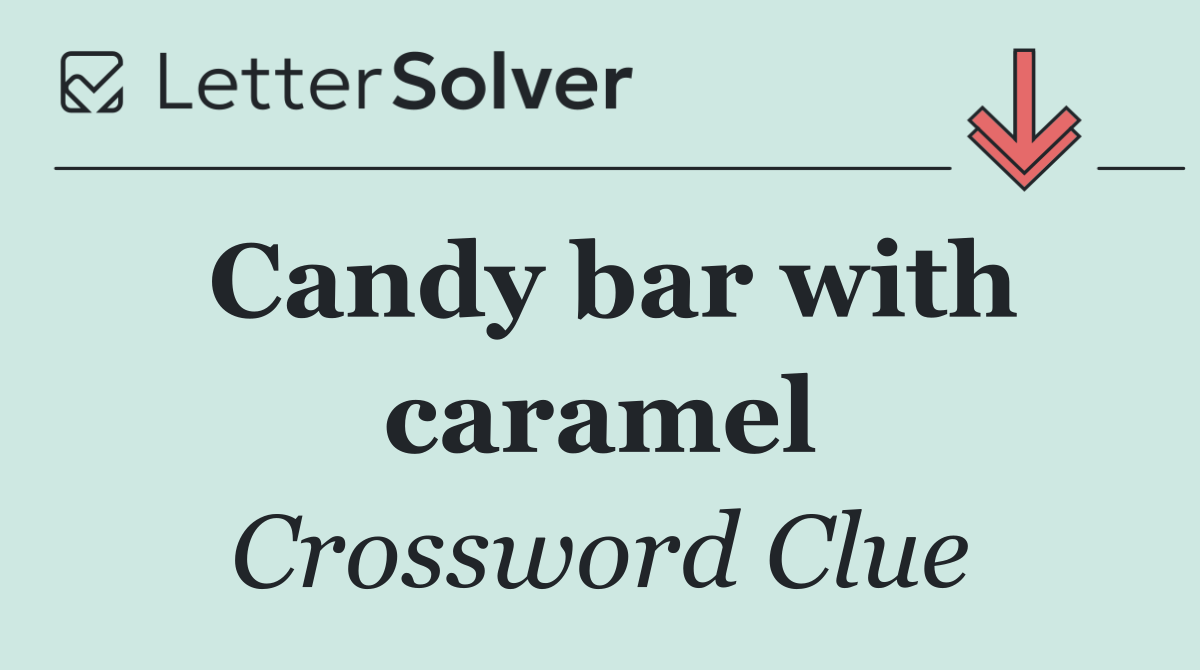 Candy bar with caramel
