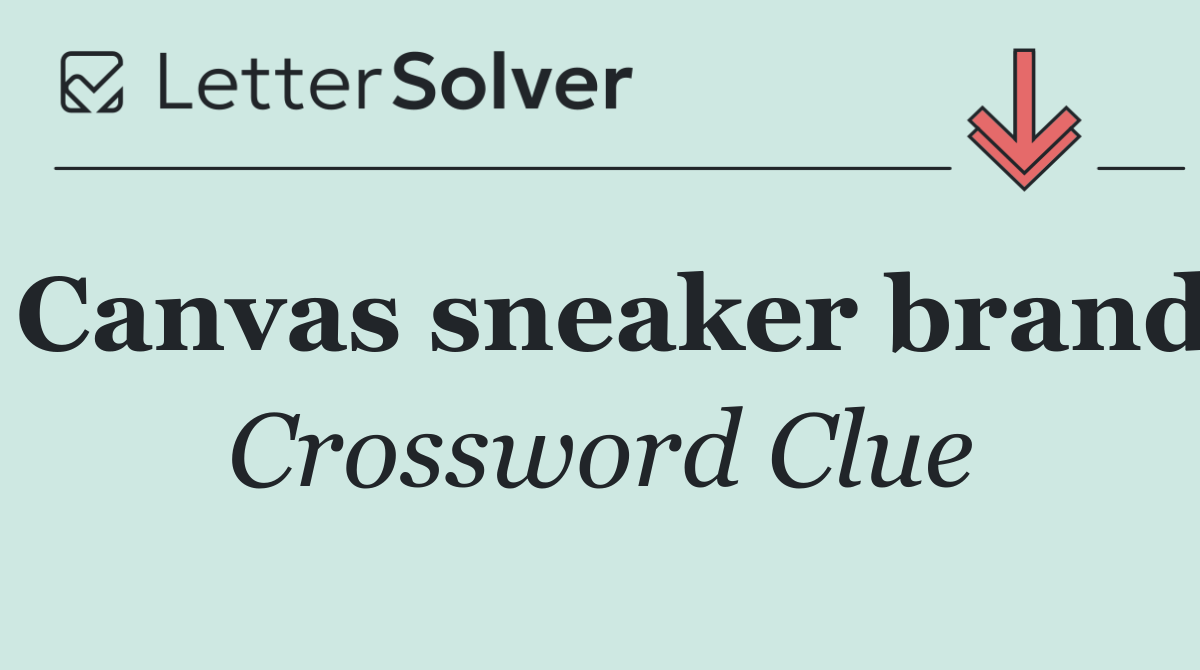 Canvas sneaker brand