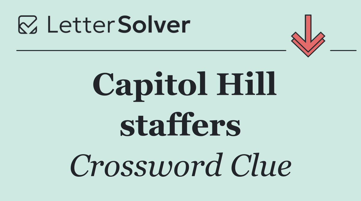 Capitol Hill staffers