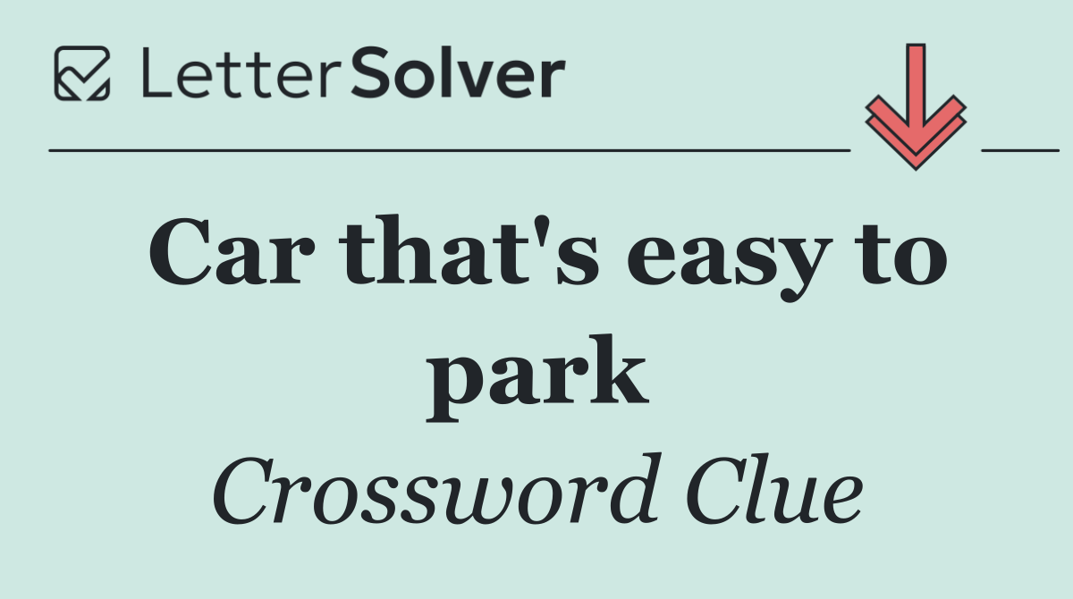 Car that's easy to park