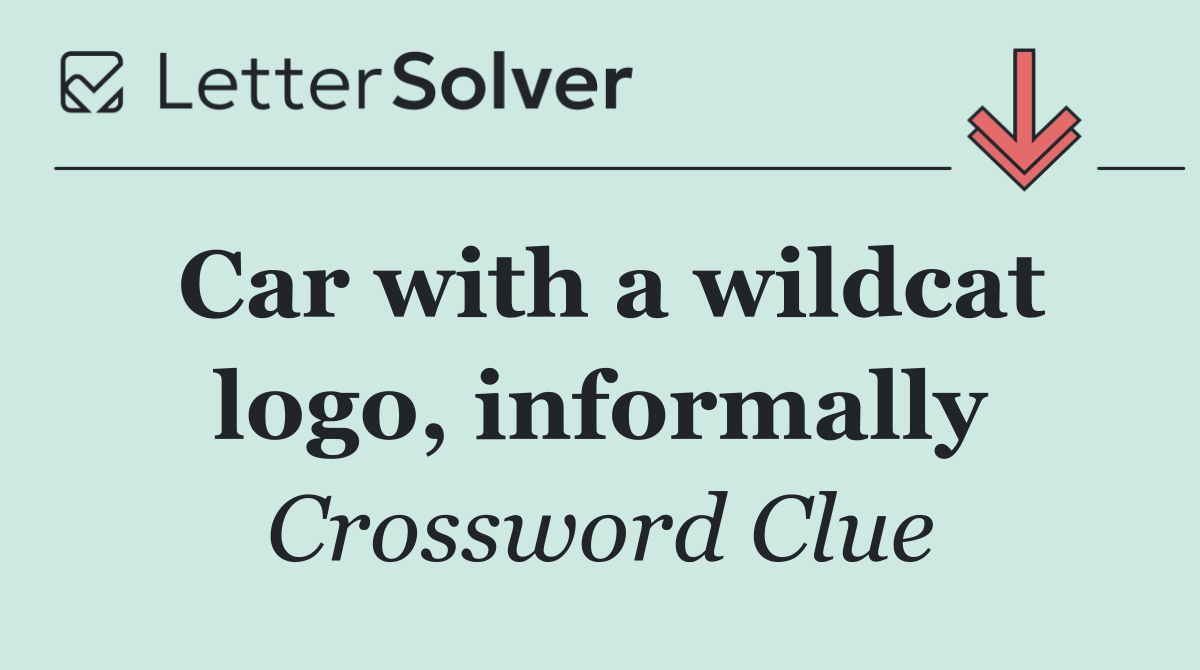 Car with a wildcat logo, informally