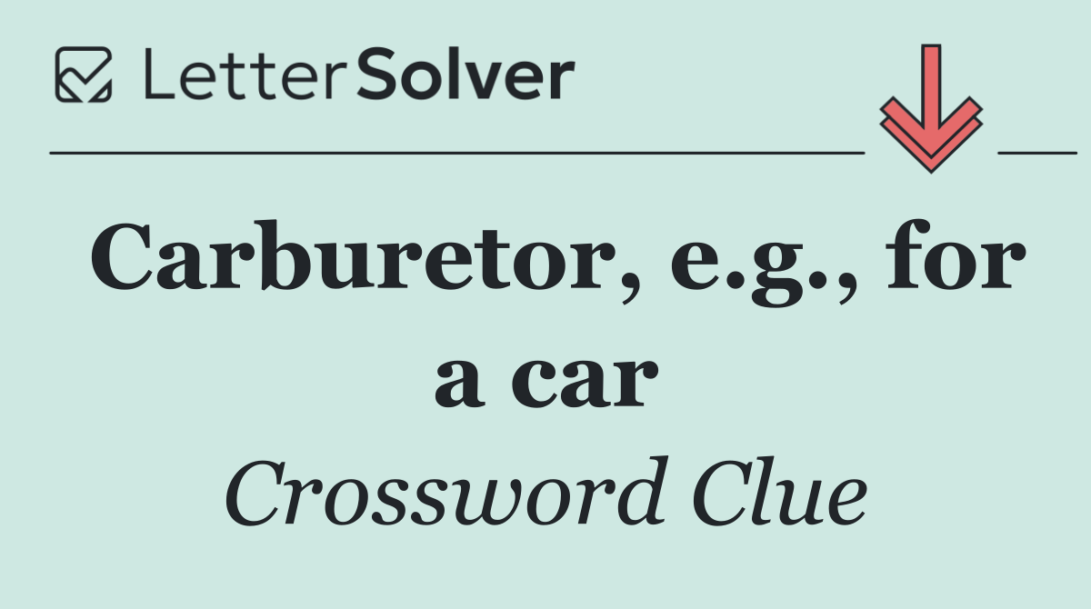 Carburetor, e.g., for a car