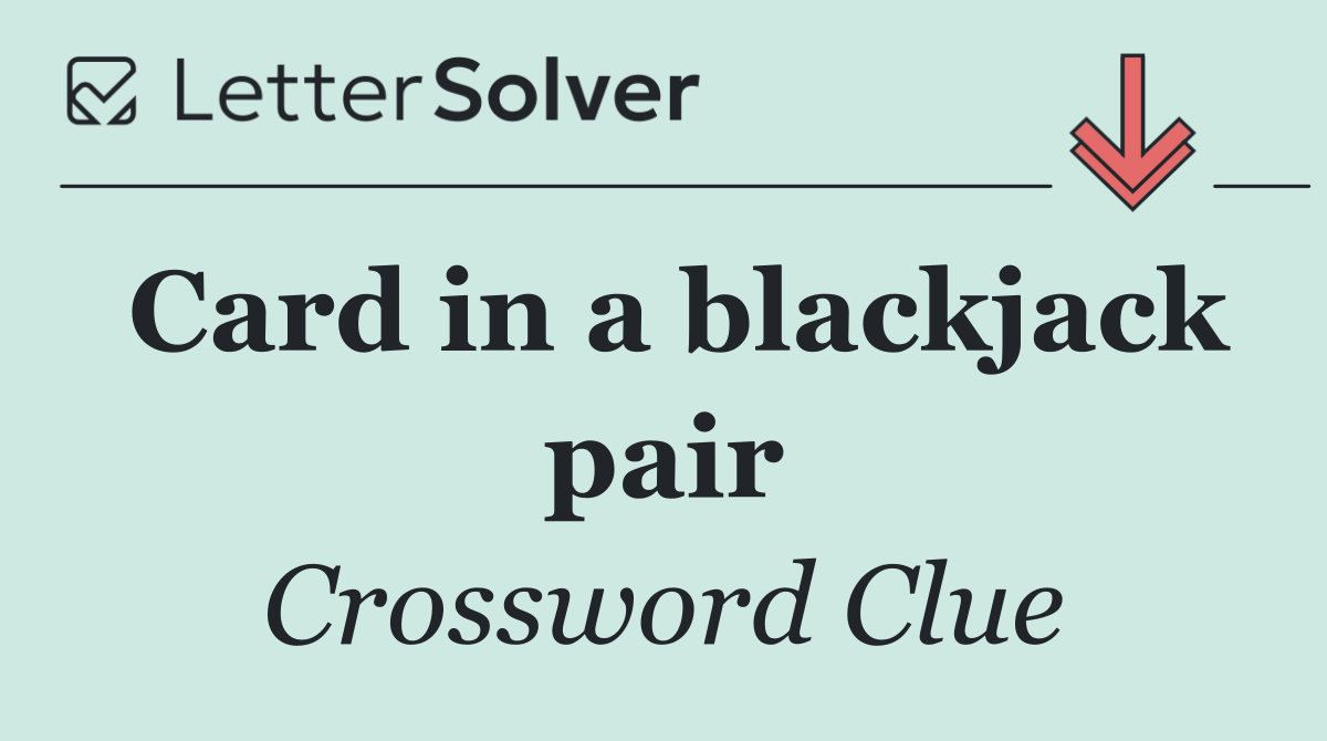 Card in a blackjack pair