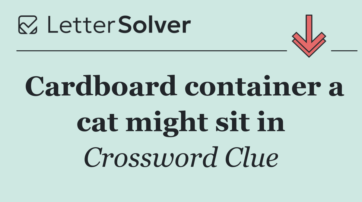 Cardboard container a cat might sit in