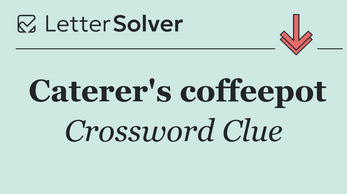 Caterer's coffeepot