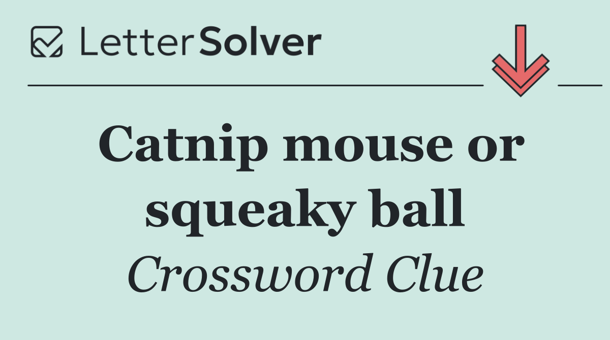 Catnip mouse or squeaky ball