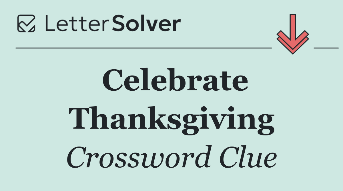 Celebrate Thanksgiving