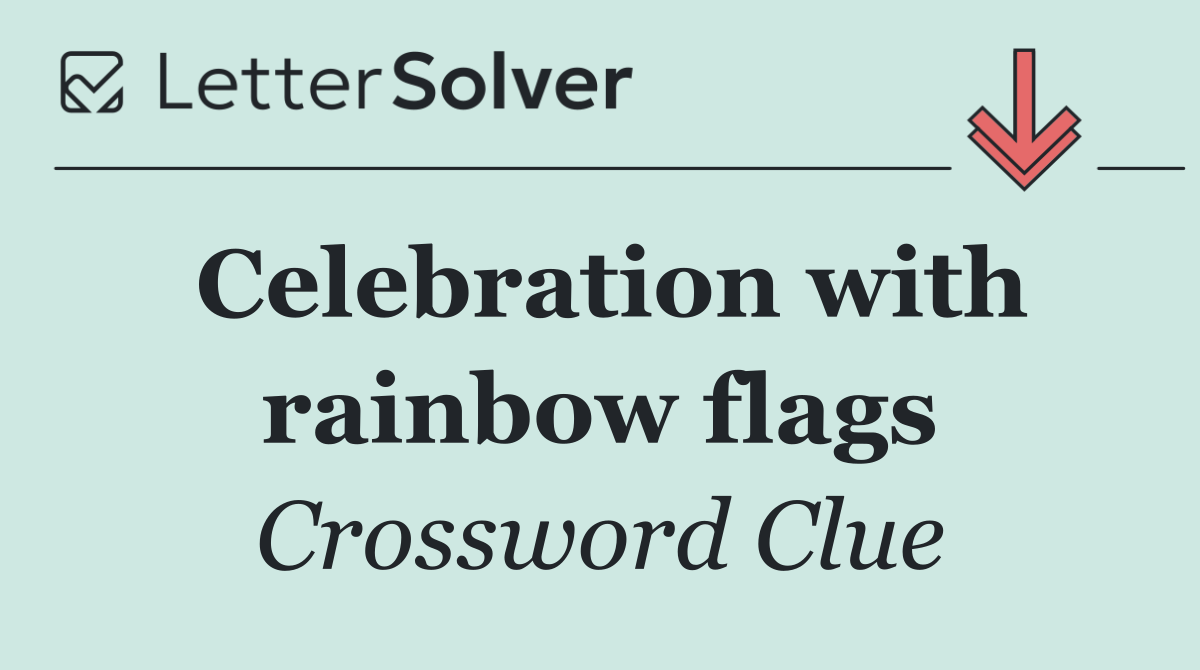 Celebration with rainbow flags