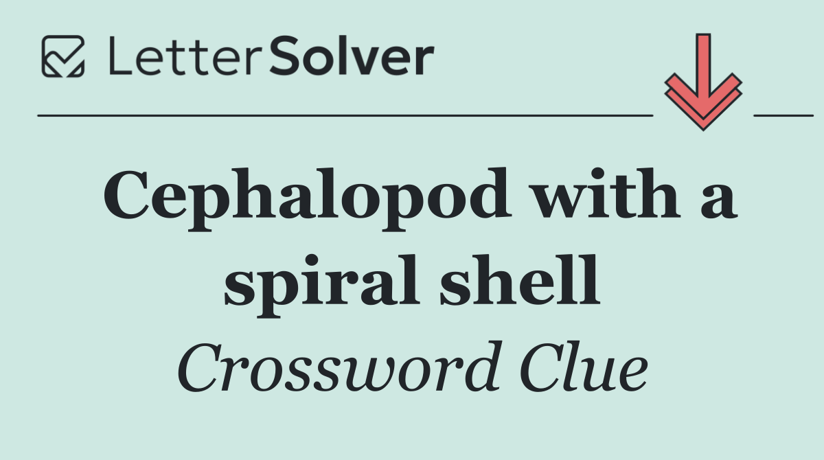 Cephalopod with a spiral shell