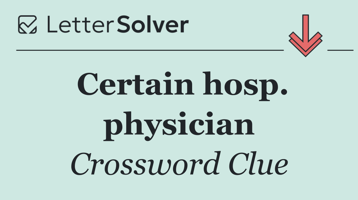 Certain hosp. physician