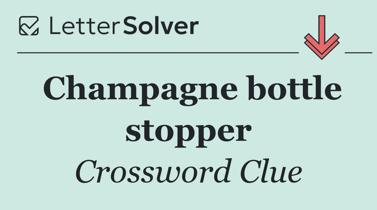 Champagne bottle stopper