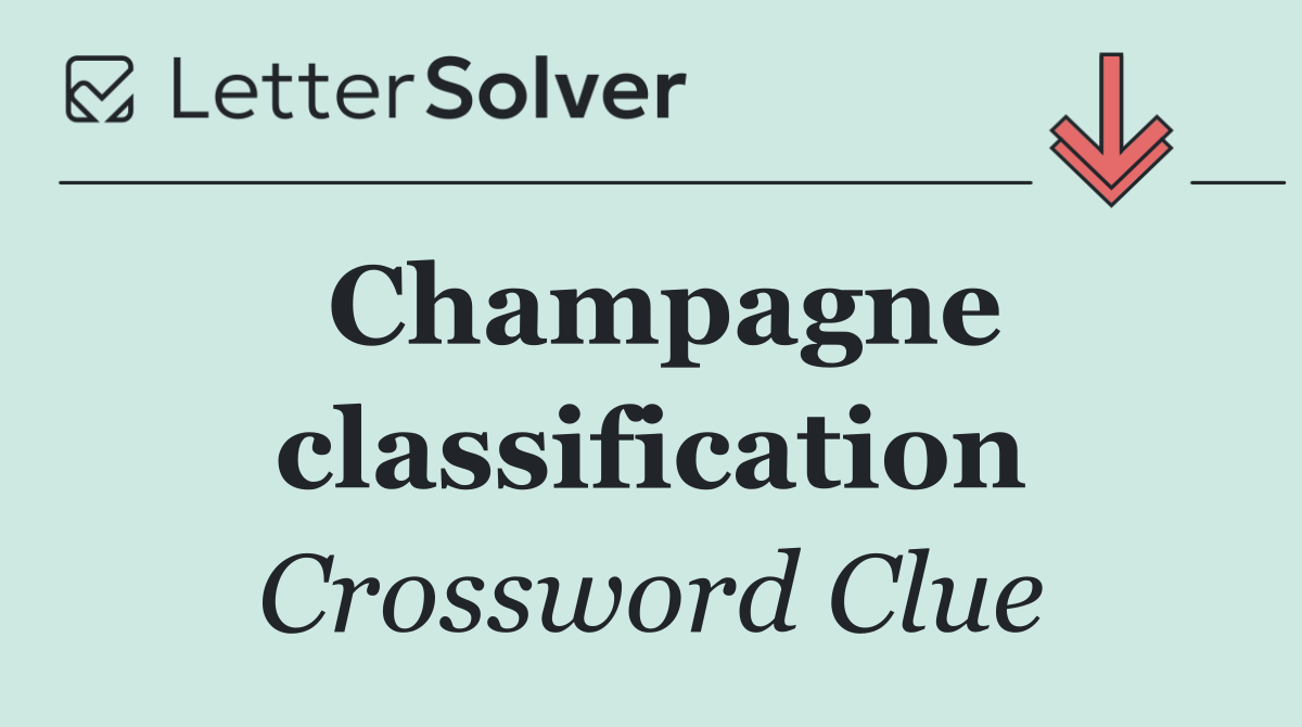Champagne classification