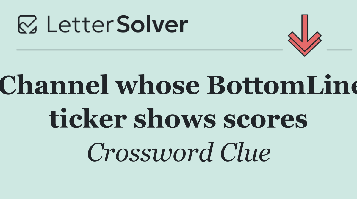 Channel whose BottomLine ticker shows scores