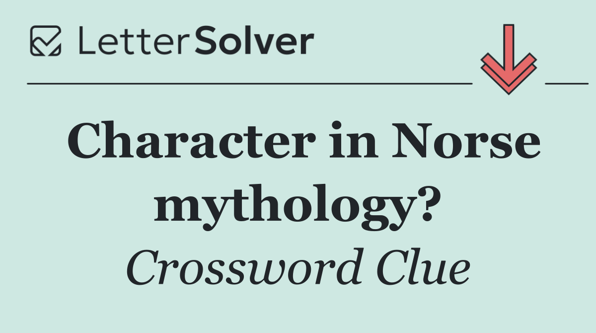 Character in Norse mythology?