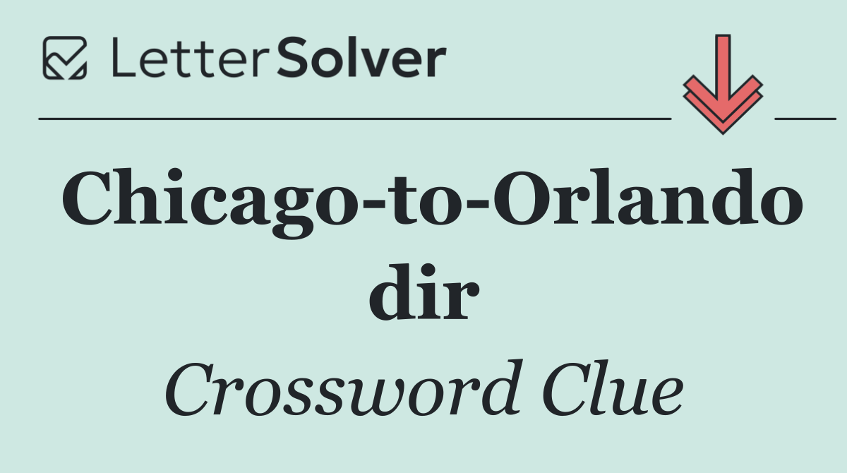 Chicago to Orlando dir