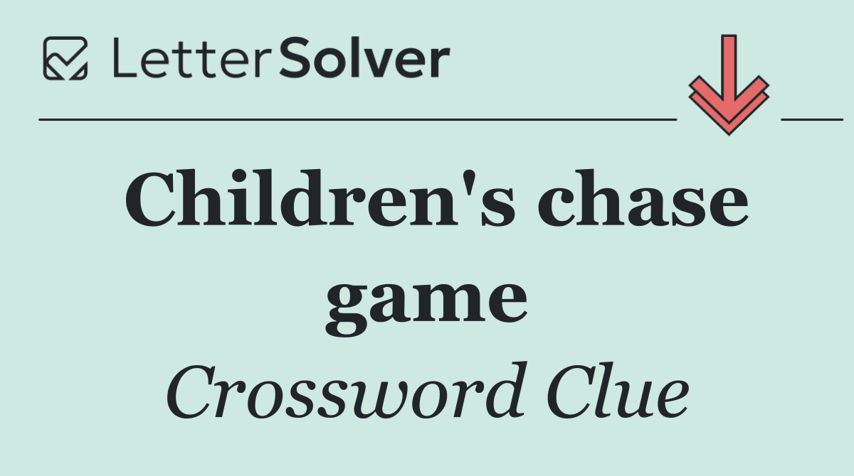 Children's chase game