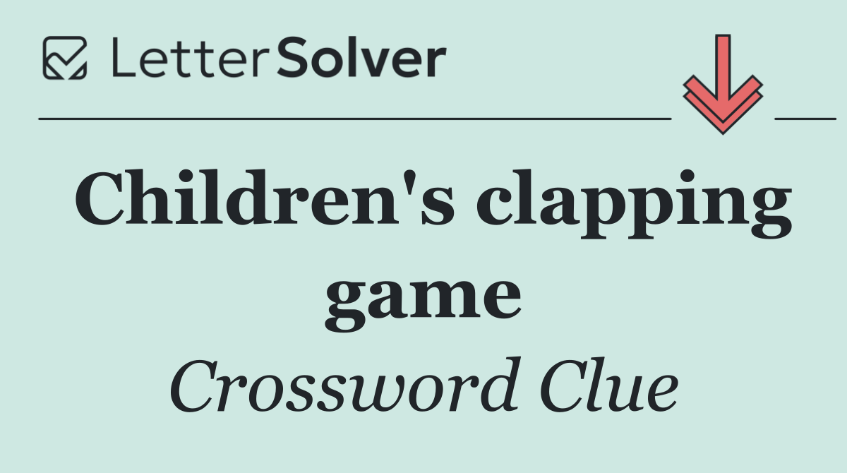 Children's clapping game