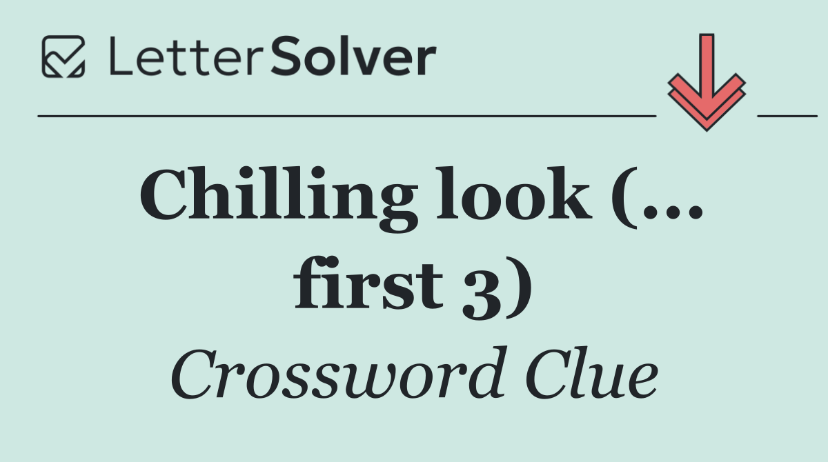 Chilling look (... first 3)