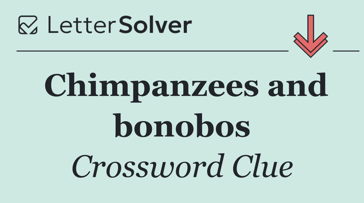 Chimpanzees and bonobos