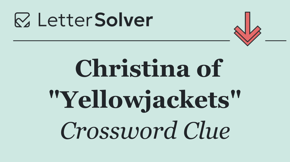 Christina of "Yellowjackets"