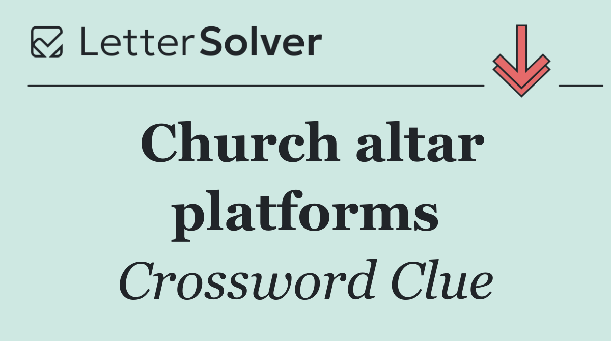 Church altar platforms
