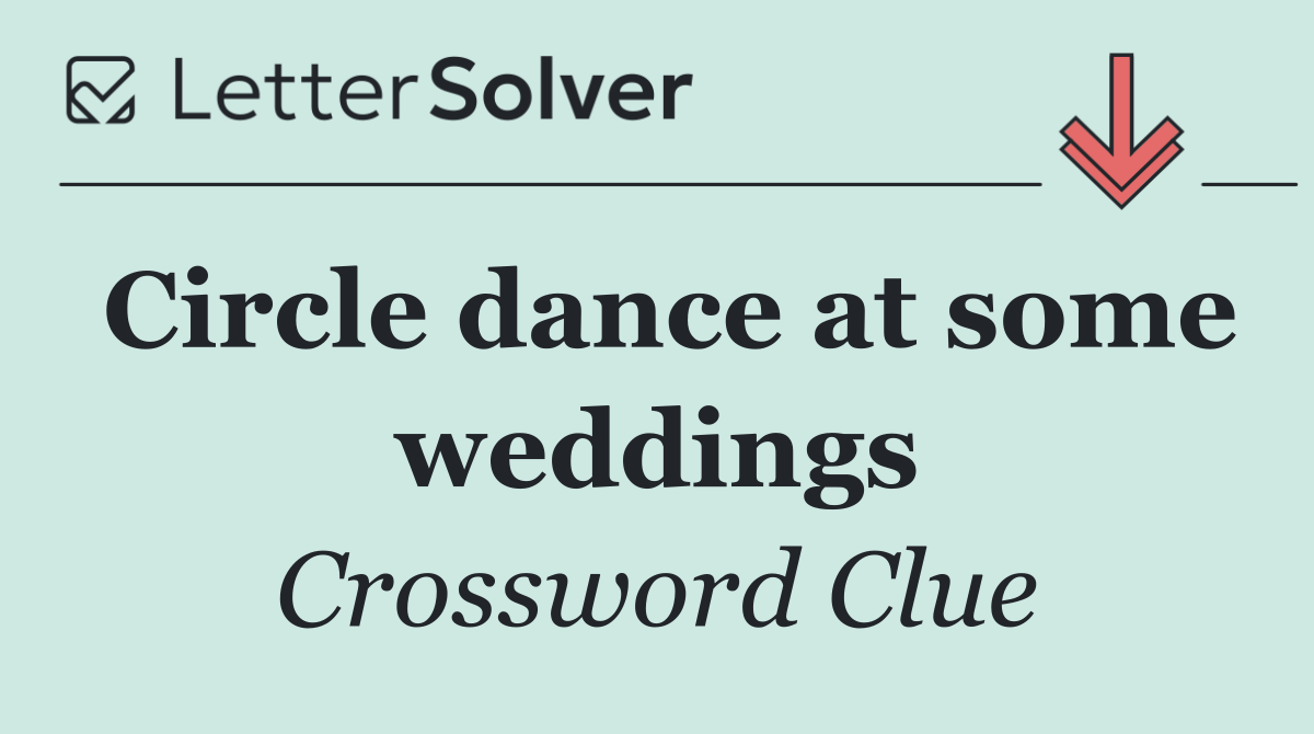 Circle dance at some weddings