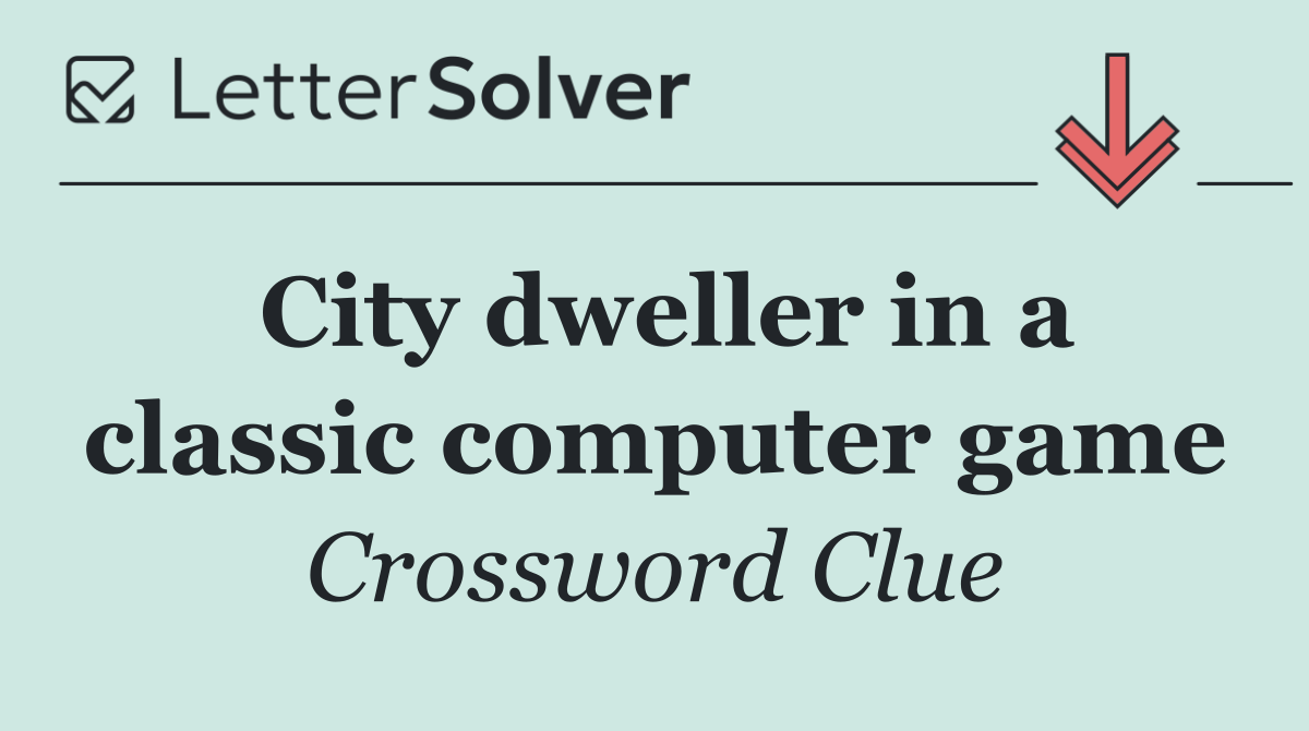 City dweller in a classic computer game
