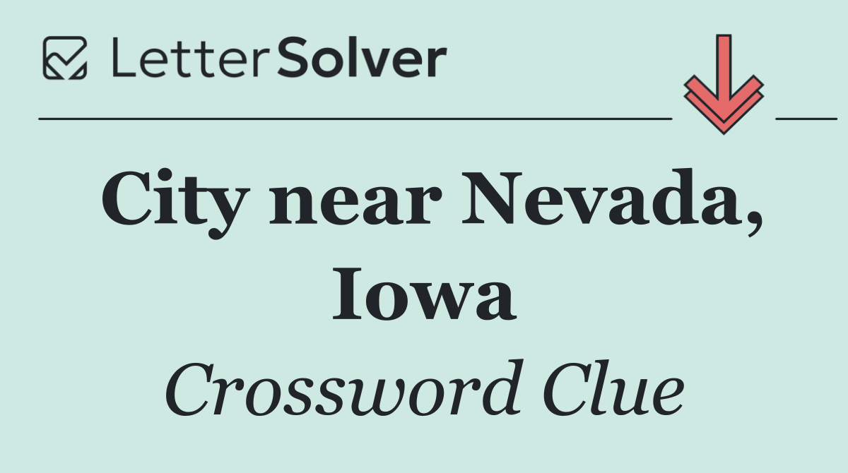 City near Nevada, Iowa