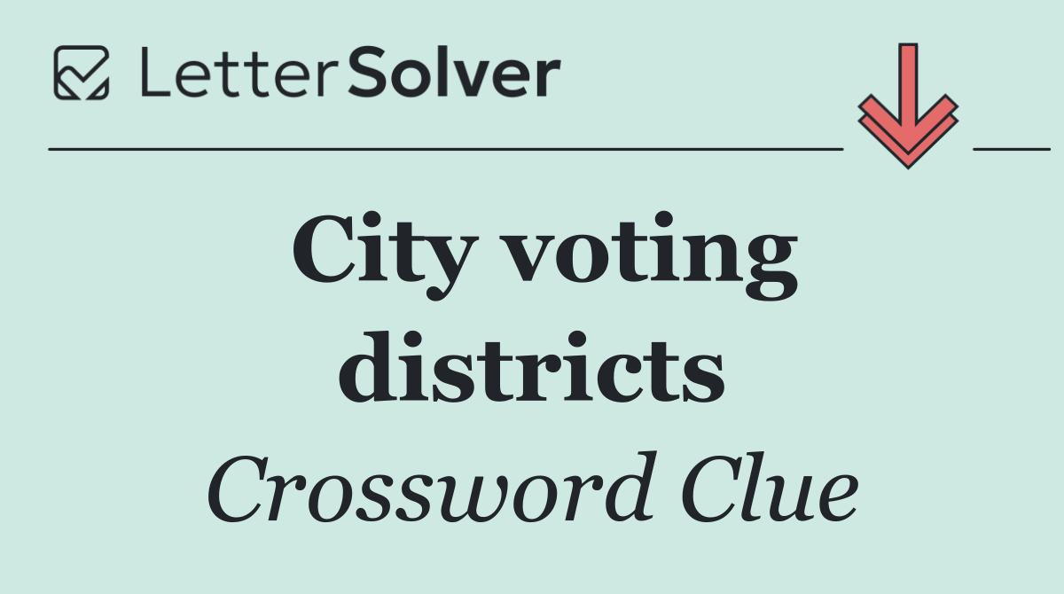 City voting districts
