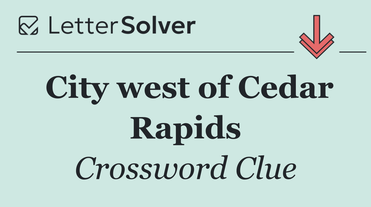 City west of Cedar Rapids
