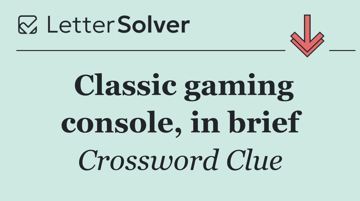 Classic gaming console, in brief