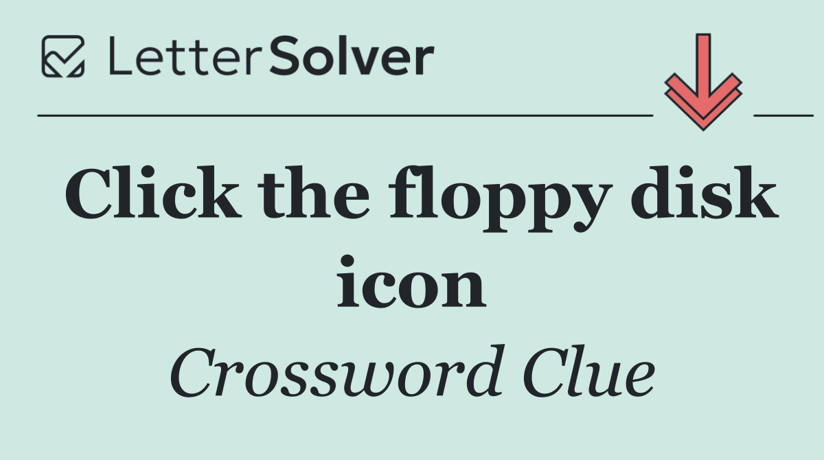 Click the floppy disk icon