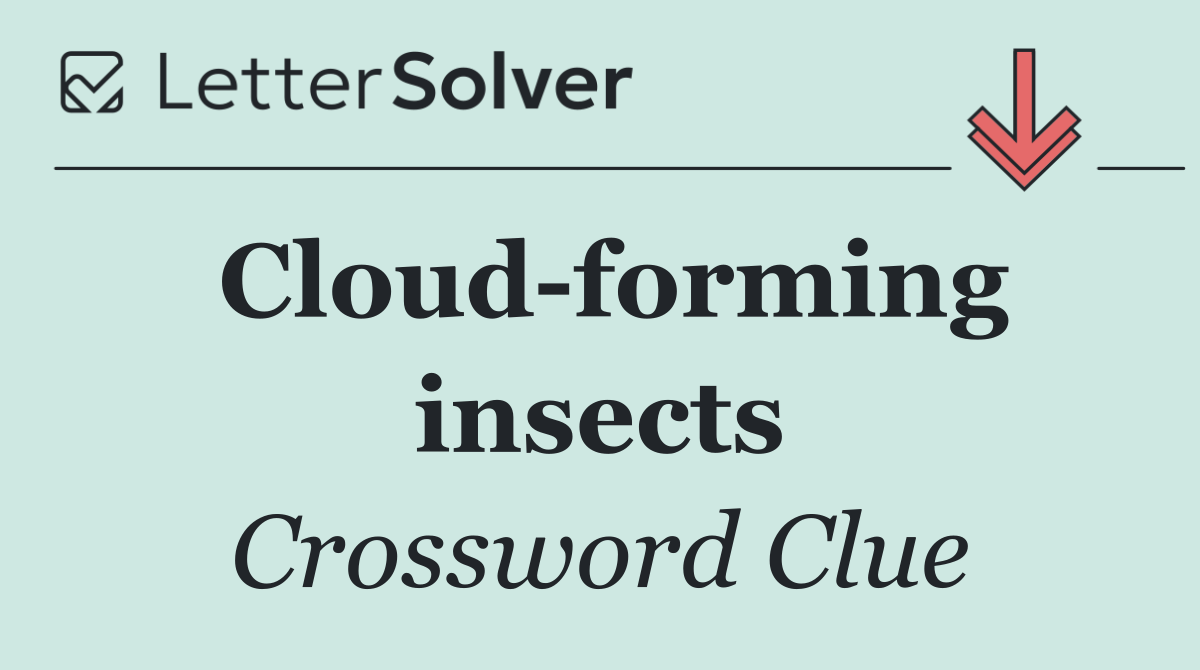 Cloud forming insects