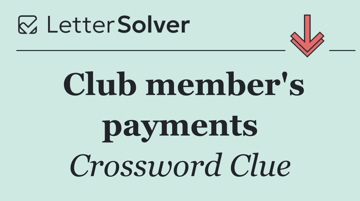 Club member's payments